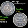 Image 1 : 1845-p Seated Liberty Dime 10c Grades vf, very fine