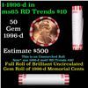 Image 1 : New Consignee This Auction Only!!! Shotgun Lincoln 1c roll, 1996-d 50 pcs Bank Wrapper.