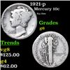 Image 1 : 1921-p Mercury Dime 10c Grades g+