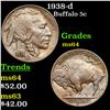 Image 1 : 1938-d Buffalo Nickel 5c Grades Choice Unc