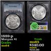 Image 1 : PCGS 1889-p Morgan Dollar $1 Graded ms64 By PCGS