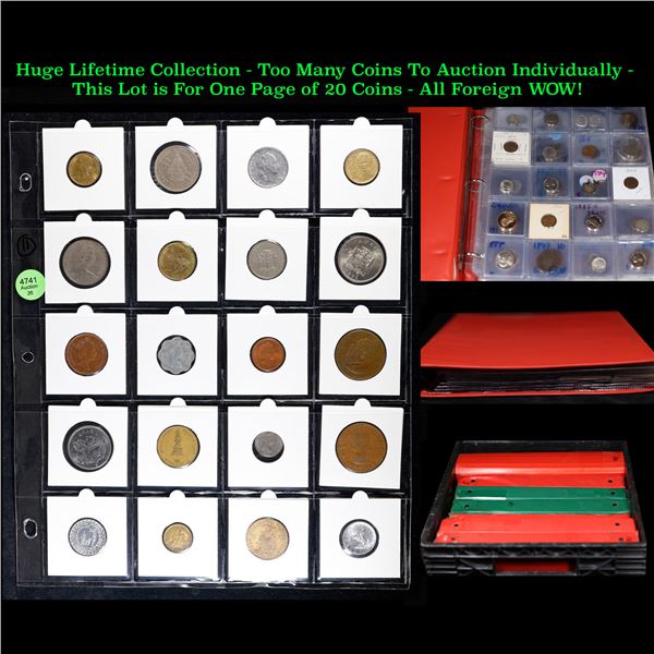 Huge Liifetime Collection - Too Many Coins To Auction Individually - This Lot is For One Page of 20 