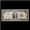 Image 2 : 1963 $2 Red seal United States Note Grades Choice AU/BU Slider
