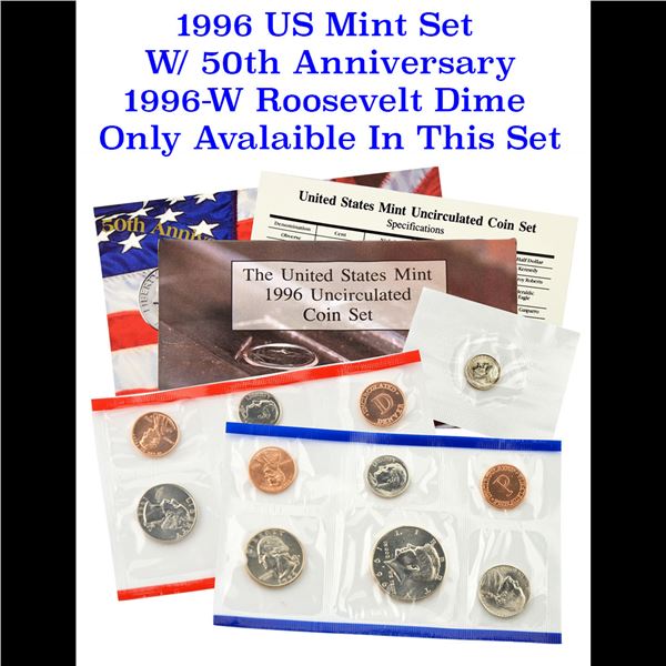 1996 United States Mint Set in Original Government Packaging, 11 Coins Inside!