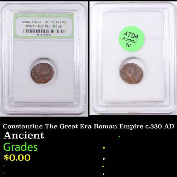 Constantine The Great Era Roman Empire c.330 AD Graded By INB