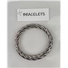 Image 4 : Sterling Silver Twisted Bangle Cuff Bracelet