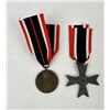 Image 1 : WW2 German Iron Cross and War Merit Medal