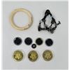 Image 2 : Group of Buttons Jewelry and Coins