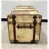 Image 3 : Antique French Au Voyage Rawhide Wrapped Trunk