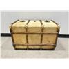 Image 8 : Antique French Au Voyage Rawhide Wrapped Trunk