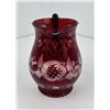 Image 3 : Antique Egermann Czech Bohemian Ruby Pitcher