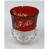 Image 1 : 1893 Worlds Fair Ruby Etched Toothpick Holder