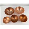 Image 1 : Collection of Copper Mixing Bowls