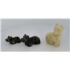 Image 1 : Carved Stone Hippos and Cat