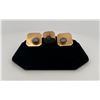 Image 1 : Art Deco 14k Gold Cufflinks and Tie Tack