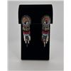 Image 1 : Zuni Sterling Silver Inlaid Earrings