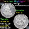 Image 1 : ***Auction Highlight*** 1884-p Seated Liberty Quarter 25c Graded ms64 pl By SEGS (fc)