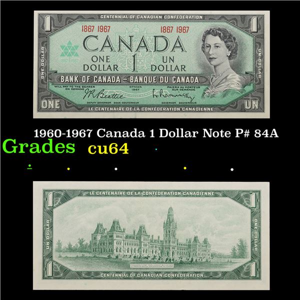 1960-1967 Canada 1 Dollar Note P# 84A Grades Choice CU