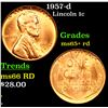 Image 1 : 1957-d Lincoln Cent 1c Grades Gem+ Unc RD