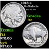 Image 1 : 1918-s Buffalo Nickel 5c Grades f, fine