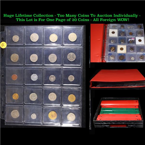 Huge Liifetime Collection - Too Many Coins To Auction Individually - This Lot is For One Page of 20 