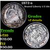 Image 1 : 1872-s Seated Liberty Half Dime 1/2 10c Grades vf details