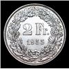 Image 3 : 1955B Silver Switzerland 2 Francs KM-21 Grades Choice+ Unc