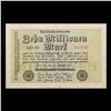 Image 2 : 1923 Germany (Weimar Republic) 10 Million Marks Post-WWI Hyperinflation Banknote P# 106a, Watermark: