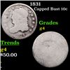 Image 1 : 1831 Capped Bust Dime 10c Grades g, good