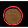 Image 2 : Mixed small cents 1c orig shotgun roll, 1909-p Lincoln Cent Cent, Wheat Cent other end, Nathan's Bra
