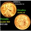 Image 1 : 1954-s Lincoln Cent 1c Grades GEM+ Unc RD