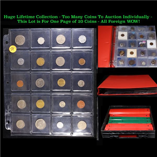 Huge Liifetime Collection - Too Many Coins To Auction Individually - This Lot is For One Page of 20 