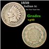 Image 1 : 1859 Indian Cent 1c Grades vg+