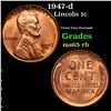 Image 1 : 1947-d Lincoln Cent 1c Grades GEM Unc RB