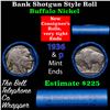 Image 1 : Buffalo Nickel Shotgun Roll in Old Bank Style 'Abbott Coin Counter' Wrapper 1936 & p Mint Ends