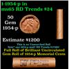 Image 1 : Shotgun Lincoln 1c roll, 1954-p 50 pcs Brandt Wrapper.