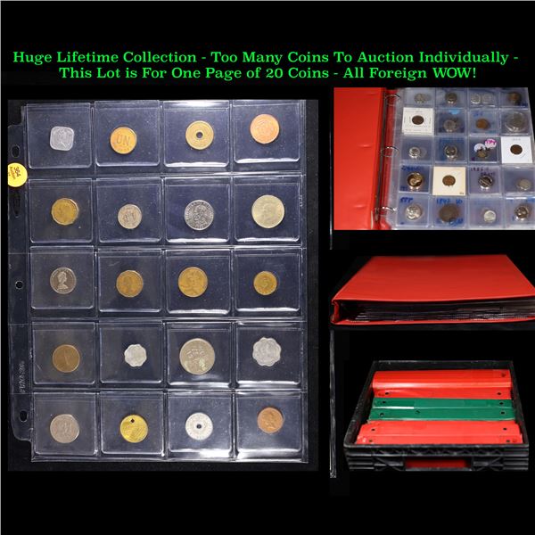 Huge Liifetime Collection - Too Many Coins To Auction Individually - This Lot is For One Page of 20 