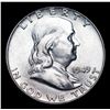Image 2 : 1949-p Franklin Half Dollar 50c Grades Choice Unc