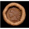 Image 2 : ***Auction Highlight*** Indian cent 1c orig roll, 1909 and 's' mint ends, 50 coins, McDonalds Wrappe