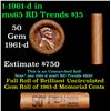 Image 1 : Shotgun Lincoln 1c roll, 1961-d 50 pcs Brandt Wrapper.
