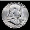 Image 2 : 1952-s Franklin Half Dollar 50c Grades Choice+ Unc