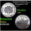 Image 1 : 1977 Singapore $10 Silver Proof Mintage of only 10,000 for this proof! Grades GEM++ Proof Deep Cameo