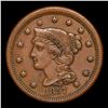 Image 2 : 1857 Small Date Braided Hair Large Cent 1c Grades xf+
