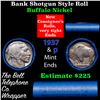 Image 1 : Buffalo Nickel Shotgun Roll in Old Bank Style 'Abbott Coin Counter' Wrapper 1937 & p Mint Ends