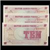 Image 2 : Set of 2 Concecutive 1972 Great Britain 10 New Pence Military Payment Note P# m45A Grades CU