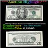 Image 1 : ***Auction Highlight*** 1996 $20 **Major Mint Error** $20 Federal Reserve Note Grades Brilliant Unci