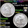 Image 1 : ***Auction Highlight*** 1838 Capped Bust Half Dollar 50c Graded Select Unc BY USCG (fc)