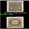 Image 1 : 1920 Germnay 100 Mark Note P# 69A Grades vf++