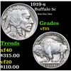 Image 1 : 1919-s Buffalo Nickel 5c Grades vf++