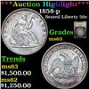Image 1 : ***Auction Highlight*** 1858-p Seated Half Dollar 50c Graded Select Unc By USCG (fc)